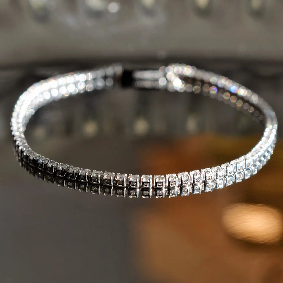 Bracelet tennis Gala 2 mm - Diamant de laboratoire - total 1,65 carats - Rond - Or blanc 18K diamelys