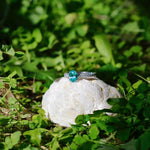 Bague de fiançailles Étoile Bleue-  Diamant de laboratoire 1,43 carats - Ovale Or blanc 18K- taille 52 diamelys