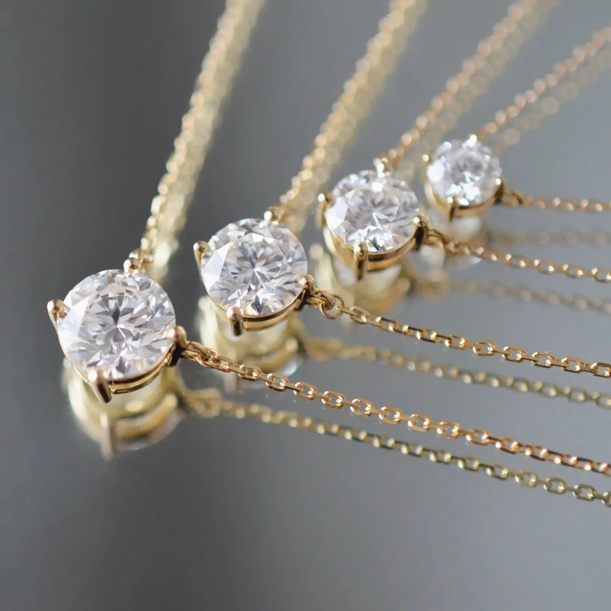 Collier Alya – Diamant de laboratoire - 0,5 carat - Rond - Or jaune 18K diamelys