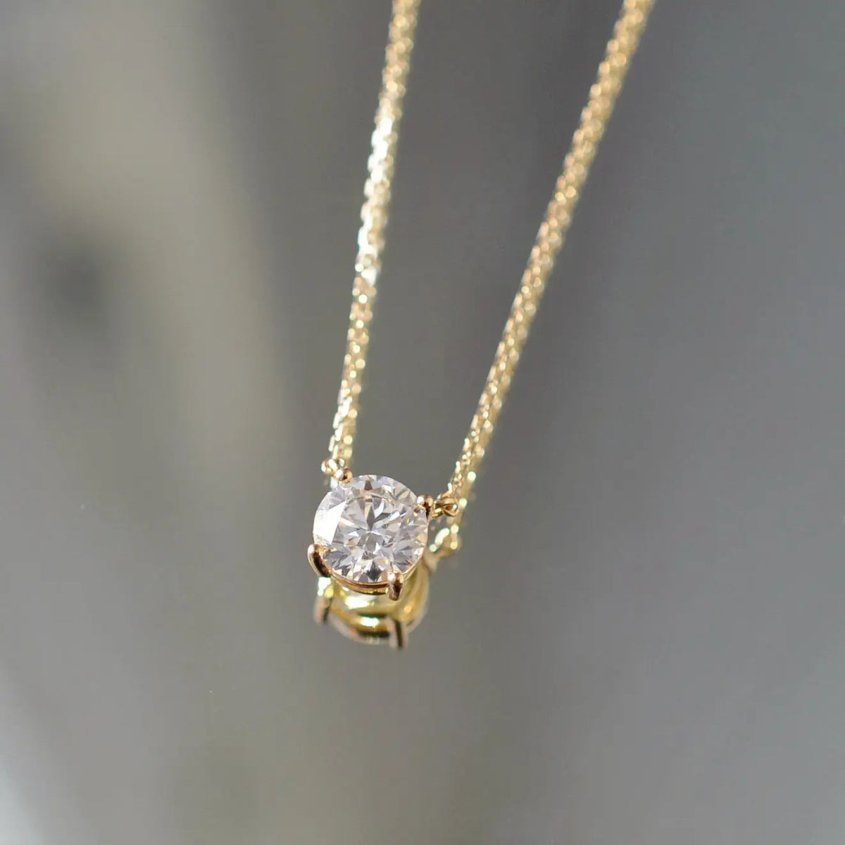 Collier Alya – Diamant de laboratoire -1 carat - Rond - Or jaune 18K diamelys