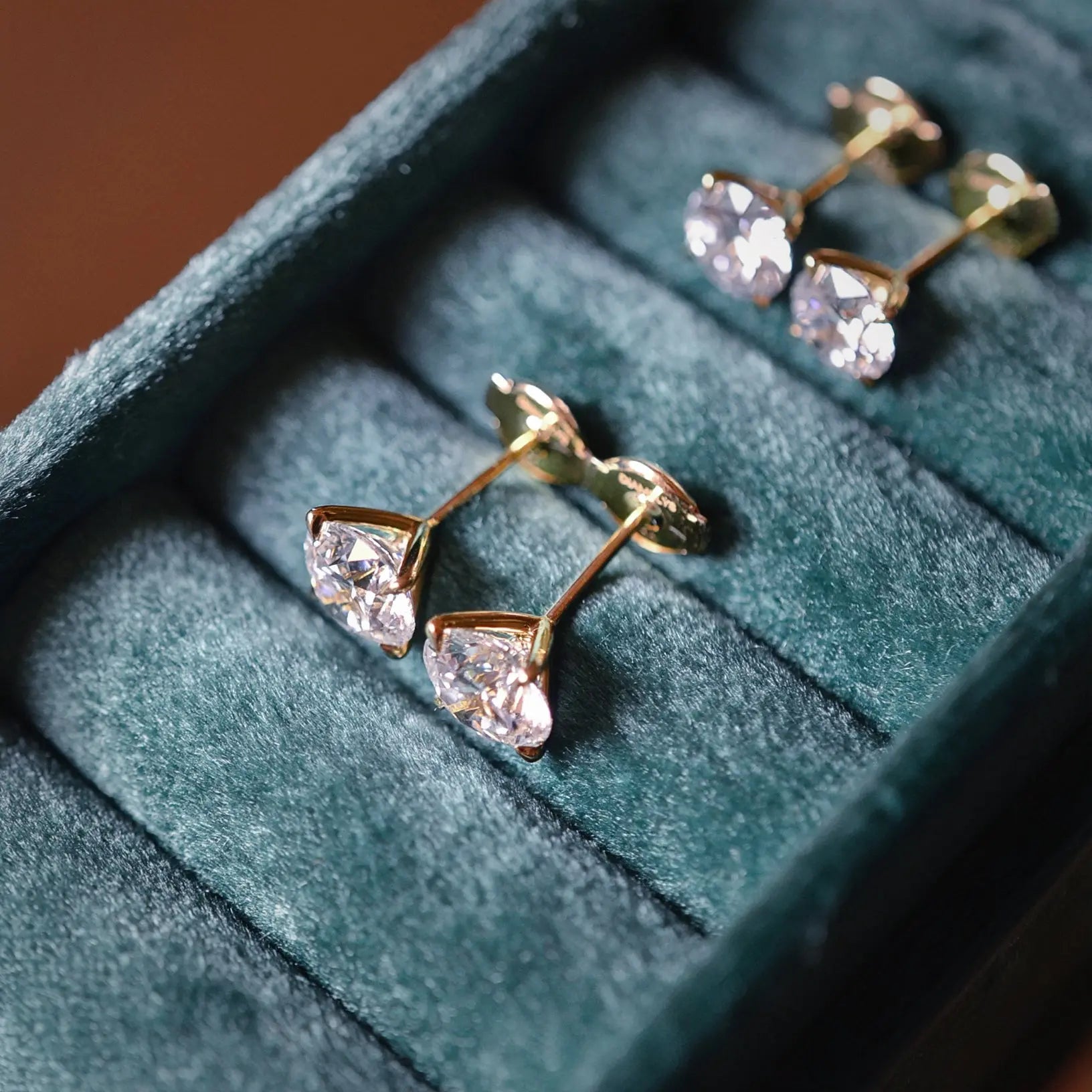 Boucles d’oreilles Alya – Diamant de laboratoire - 1,5 carats (2 X) -Rond - Or jaune 18K diamelys