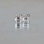 Boucles d'oreiller Lune I - Diamant de laboratoire - 0,52 carat (2 X) - Émeraude -Or blanc 18K diamelys