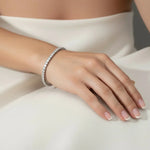 Bracelet tennis Gala 10 mm – Diamant de laboratoire - total 6 carats - Rond – Or blanc 14K diamelys