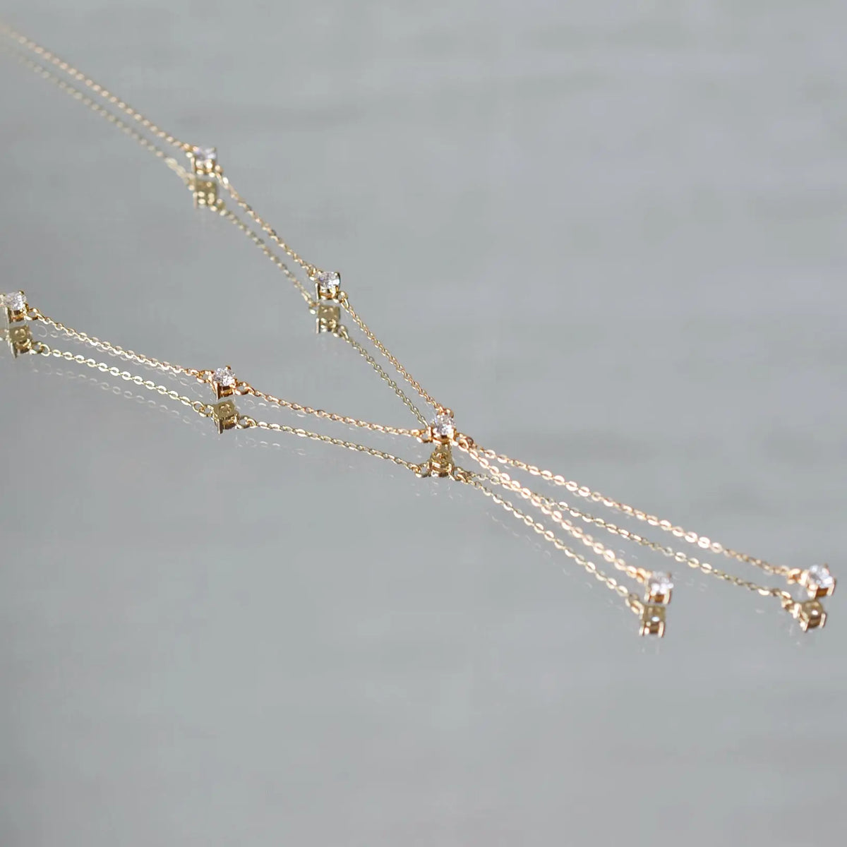 Collier Sept étoiles - Diamant de laboratoire - 0,78 carat - Rond -Or jaune 18K diamelys