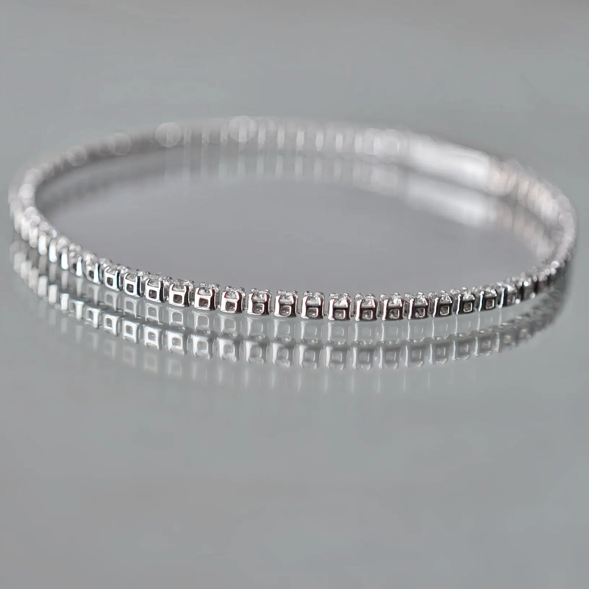 Bracelet tennis Gala 2 mm - Diamant de laboratoire - total 1,65 carats - Rond - Or blanc 18K diamelys