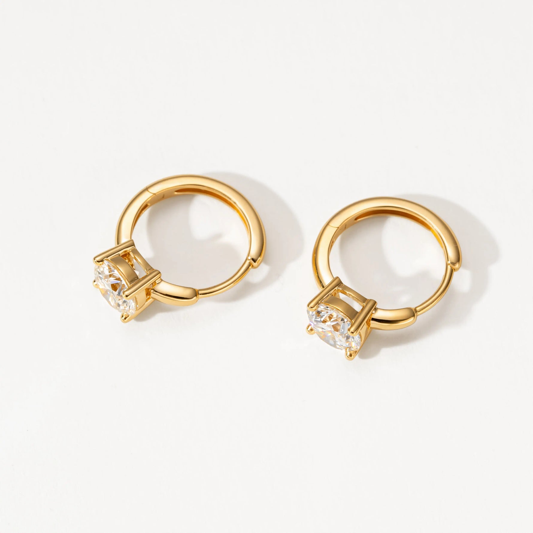 Boucles d’oreilles Melinda - Diamant de laboratoire - 1 carat (2 X) -Rond - Or jaune 18K diamelys