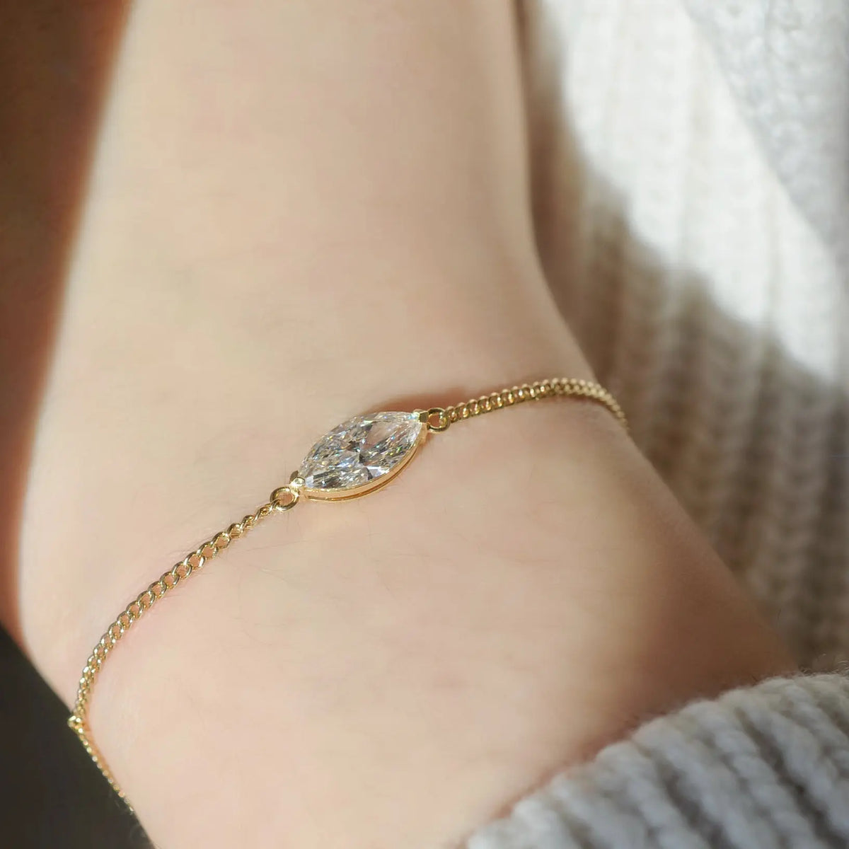 Bracelet Flair - Diamant de laboratoire - 1.01 carats - Marquise  - Or jaune 18K Diamelys