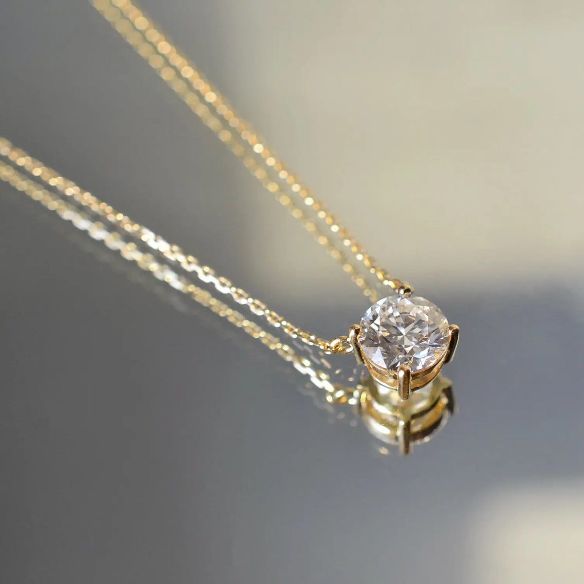 Collier Alya – Diamant de laboratoire -1 carat - Rond - Or jaune 18K diamelys