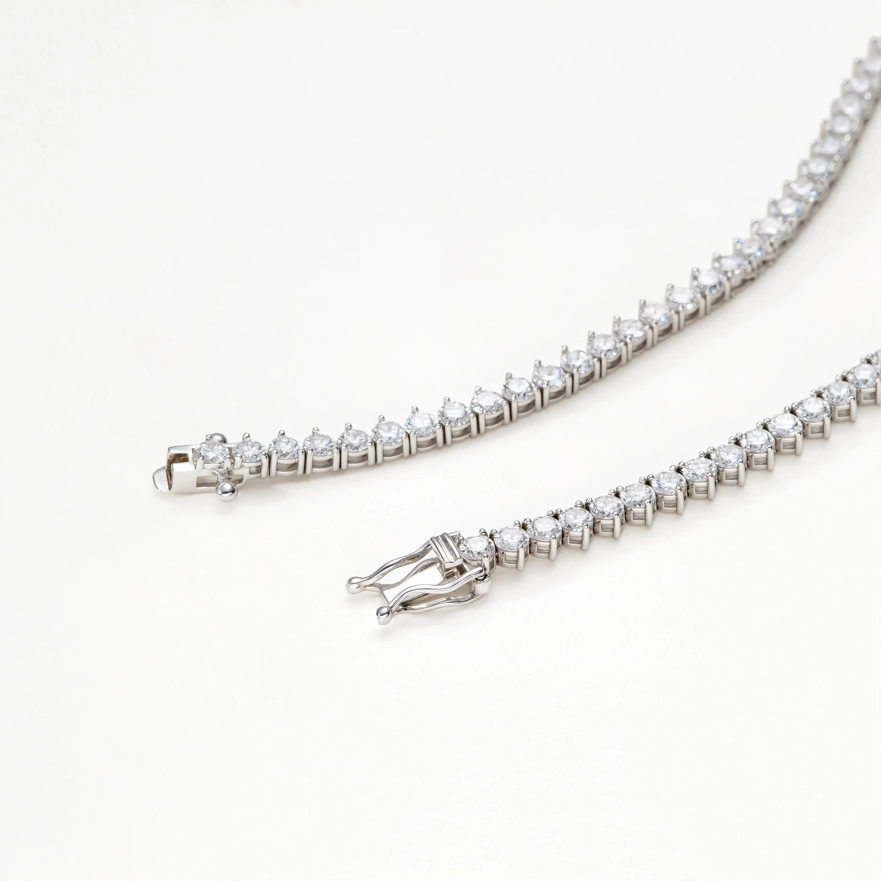 Collier Eclat Tennis - Diamant de laboratoire - Or blanc 18 carats diamelys