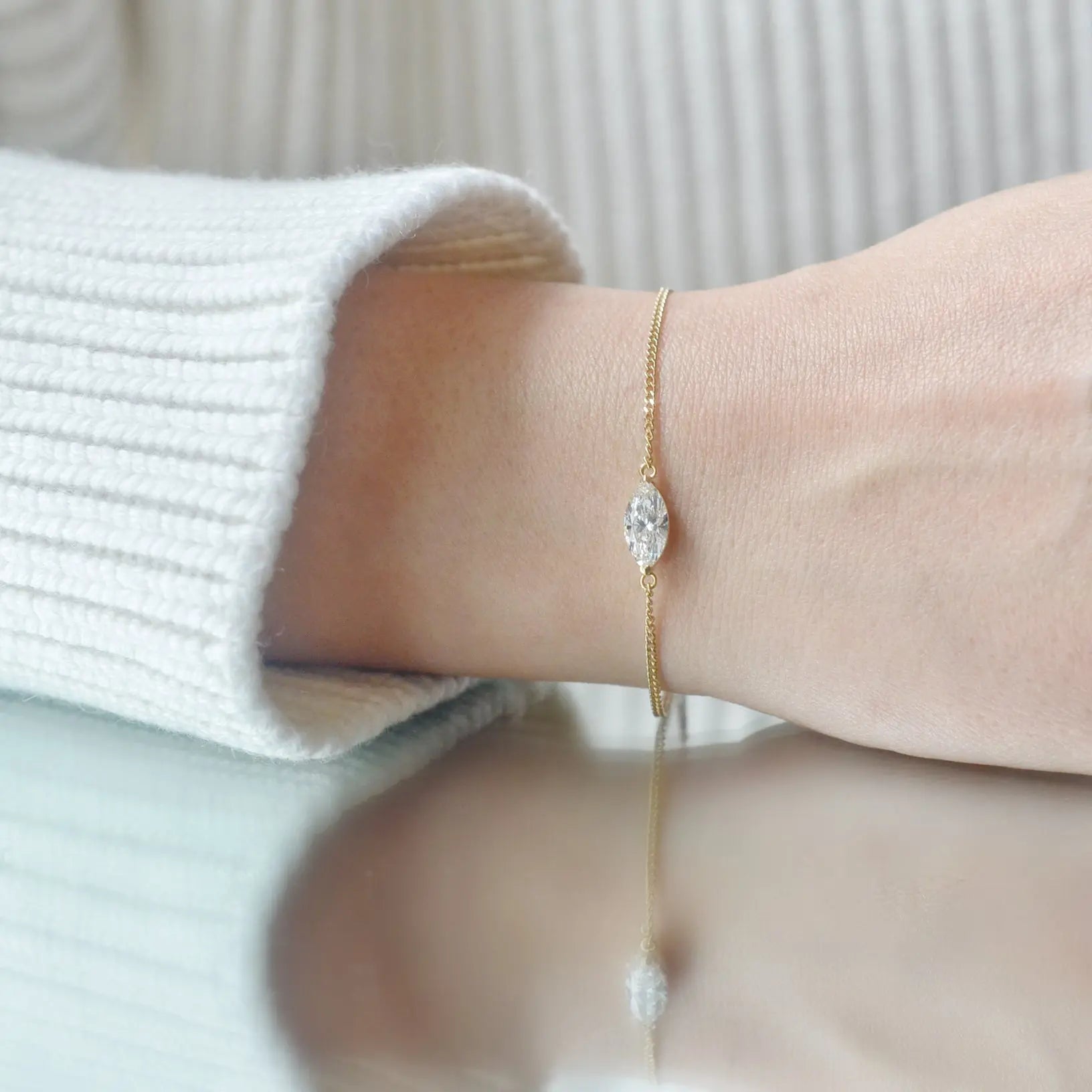 Bracelet Flair - Diamant de laboratoire - 1.01 carats - Marquise  - Or jaune 18K Diamelys