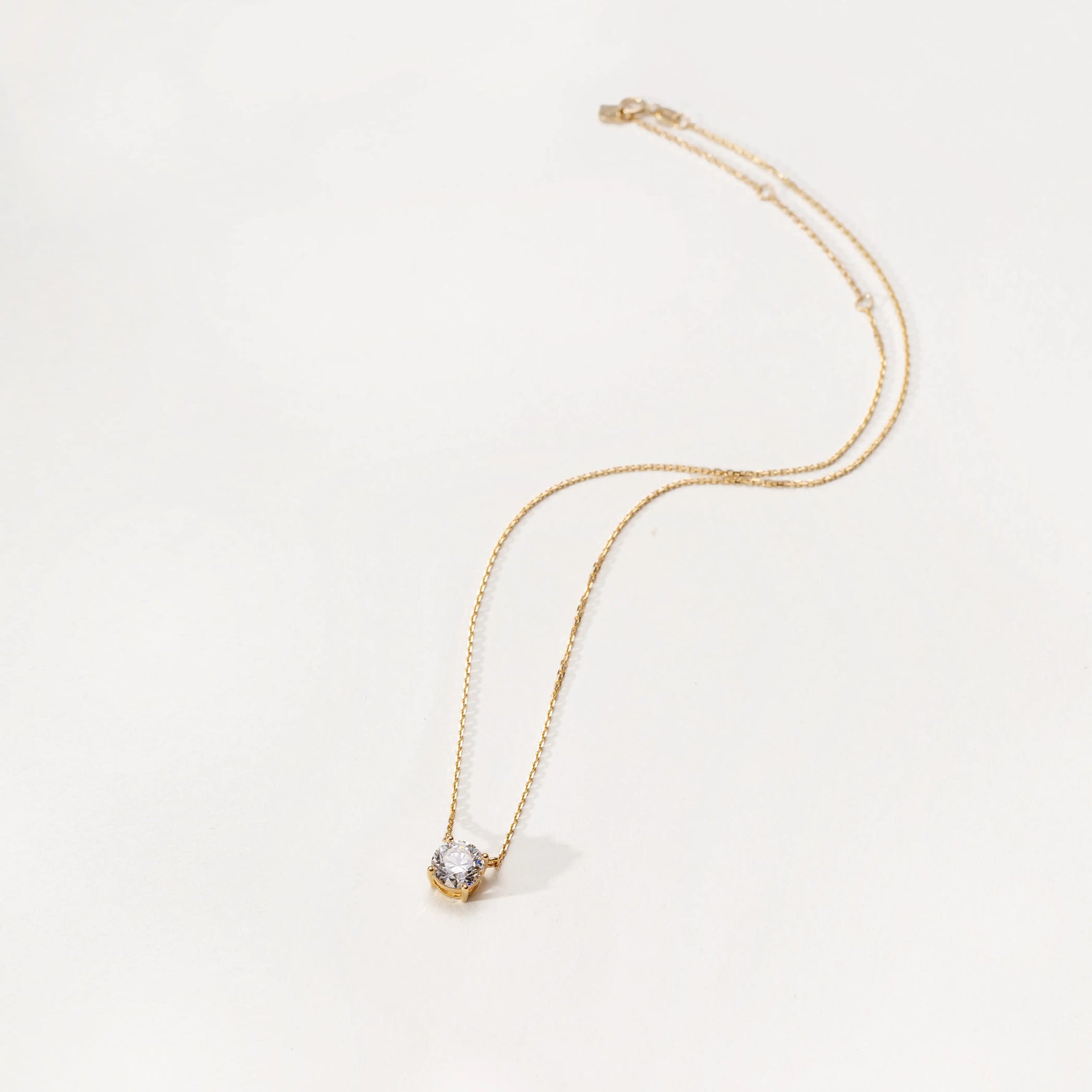 Collier Alya – Diamant de laboratoire -1 carat - Rond - Or jaune 18K diamelys