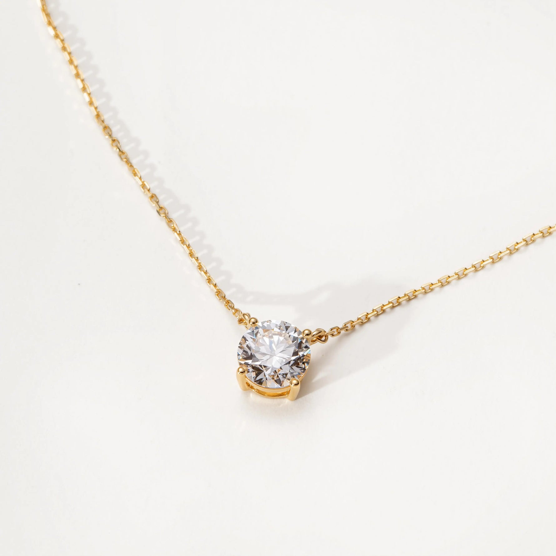 Collier Alya – Diamant de laboratoire -1 carat - Rond - Or jaune 18K diamelys