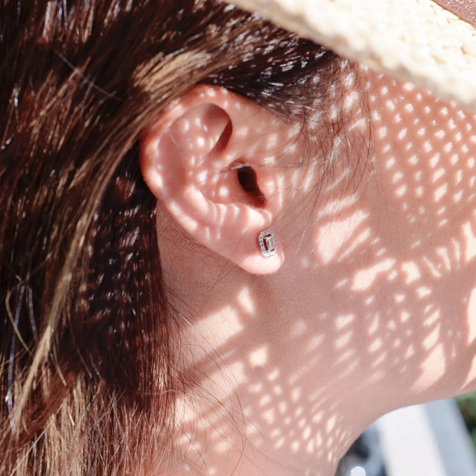 Boucles d’oreilles Aura - Diamant de laboratoire - Émeraudes – Halo(2X) diamelys