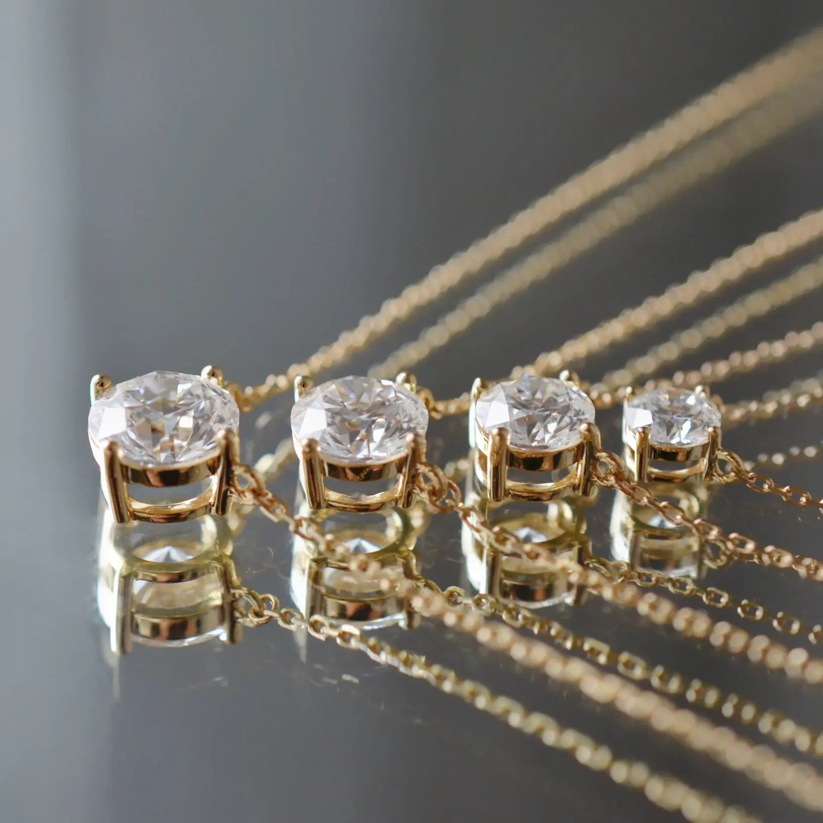 Collier Alya – Diamant de laboratoire - 0,5 carat - Rond - Or jaune 18K diamelys