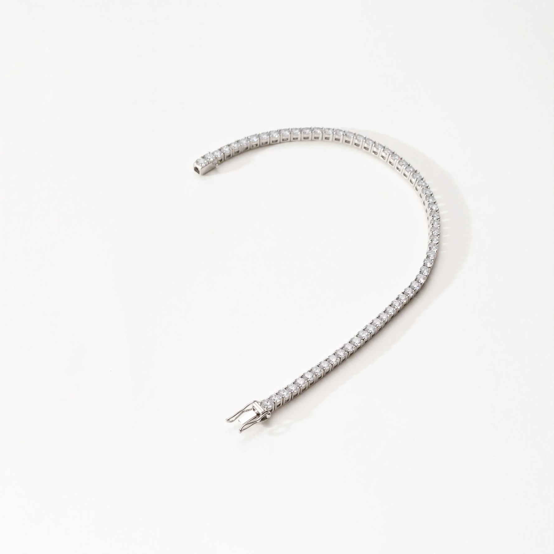 Bracelet tennis Gala 10 mm – Diamant de laboratoire - total 6 carats - Rond – Or blanc 14K diamelys