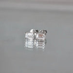 Boucles d'oreiller Lune I - Diamant de laboratoire - 0,52 carat (2 X) - Émeraude -Or blanc 18K diamelys