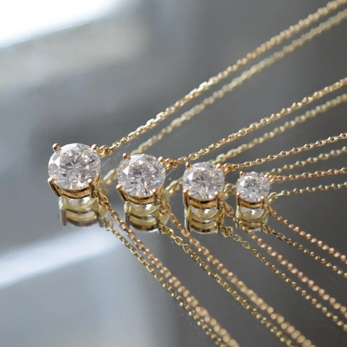 Collier Alya – Diamant de laboratoire - 1,5 carats - Rond - Or jaune 18K diamelys