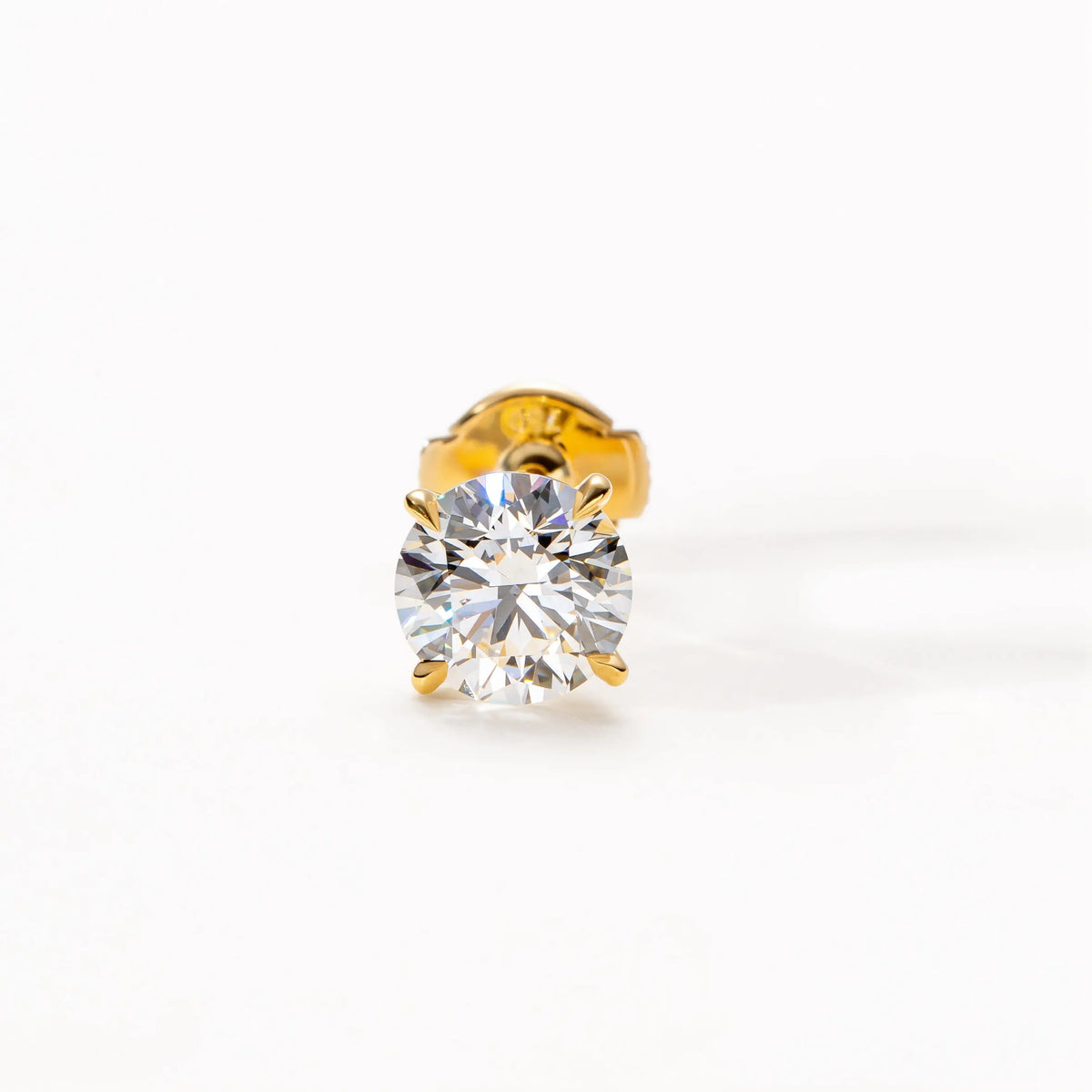 Boucles d’oreilles Alya - Or jaune 18 carats - Rond 0,5 carat (2 X) diamelys