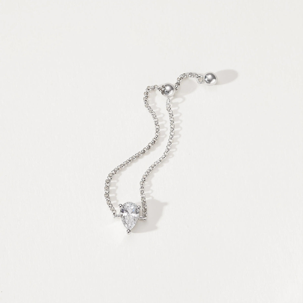 Bague Nova – Or blanc 14 carats – Poire 0,31 carat diamelys