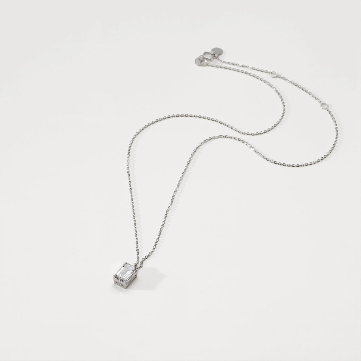 Collier Lune ll – Diamant de laboratoire - 2,1 carats - Émeraude - Or blanc 18K diamelys