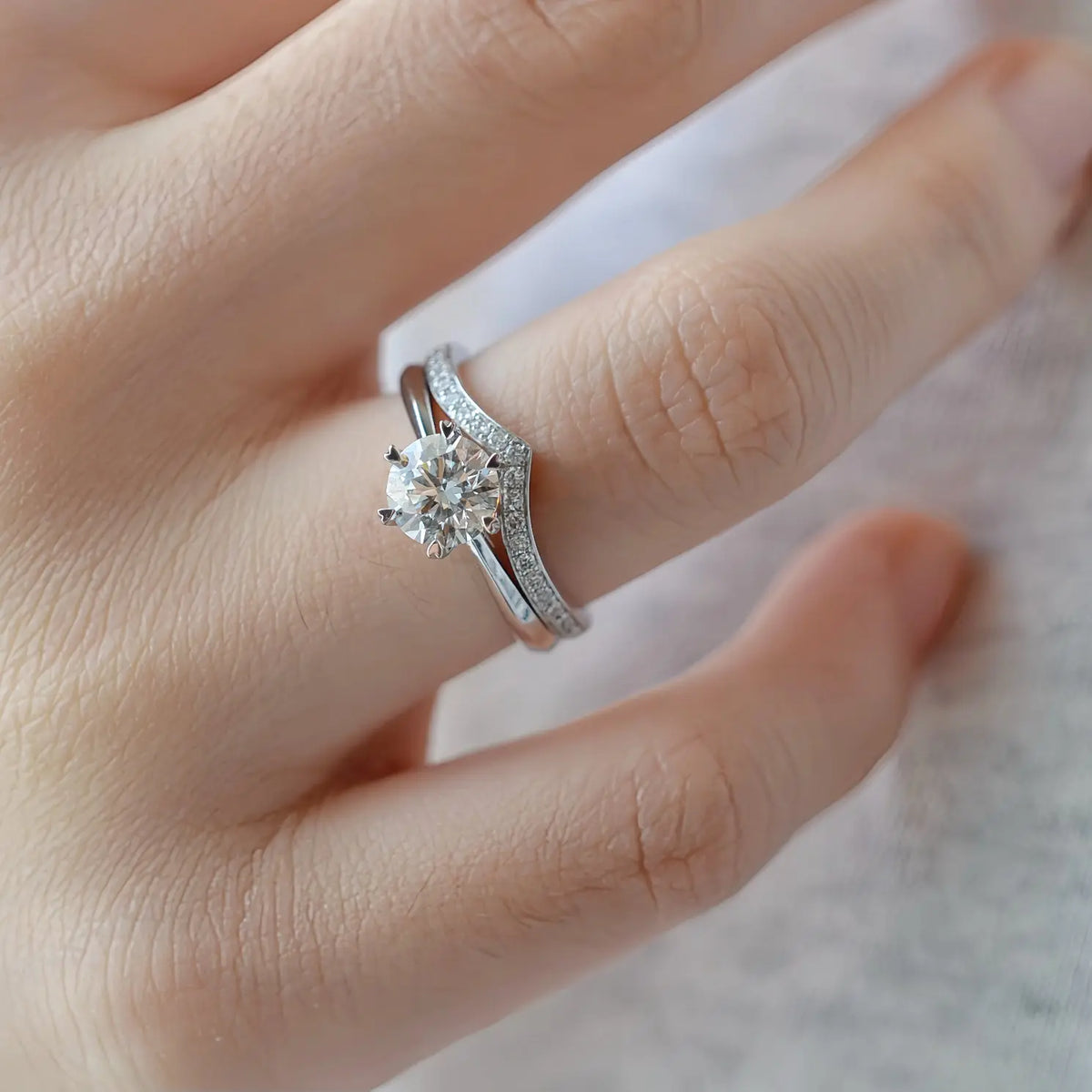 Alliance Clarte - Diamant de laboratoire - 0,18 carat - Rond - Or blanc 14K diamelys