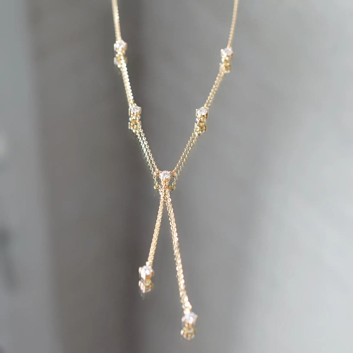 Collier Sept étoiles - Diamant de laboratoire - 0,78 carat - Rond -Or jaune 18K diamelys