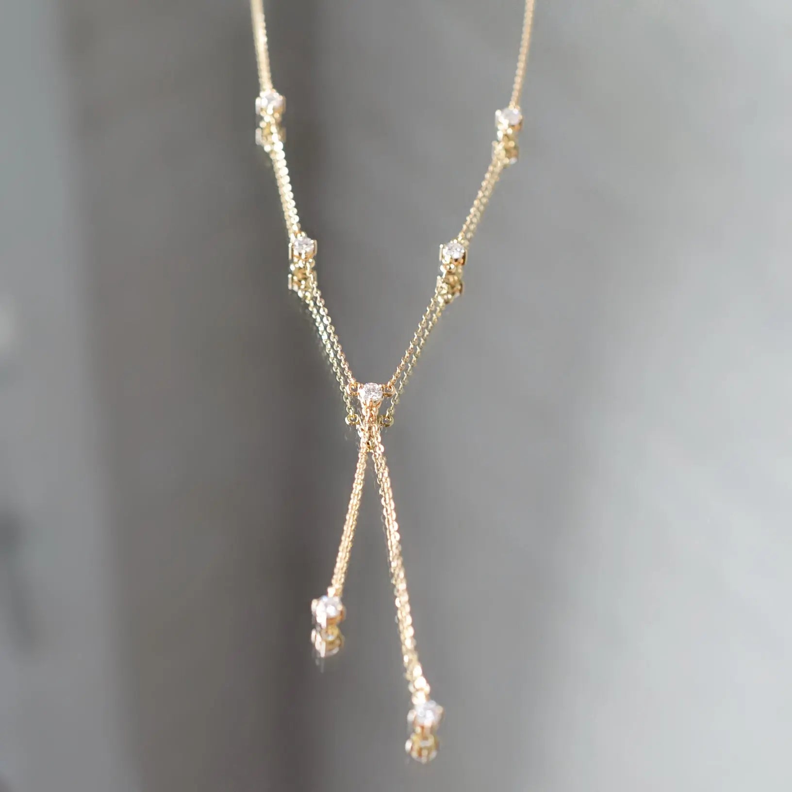 Collier Sept étoiles - Diamant de laboratoire - 0,78 carat - Rond -Or jaune 18K diamelys