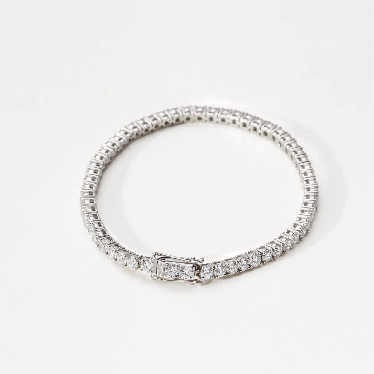Bracelet tennis Gala 10 mm – Diamant de laboratoire - total 6 carats - Rond – Or blanc 14K diamelys