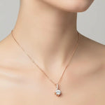 Collier Polaire - Diamant de laboratoire - 1,03 carat - Rond -Or rose diamelys