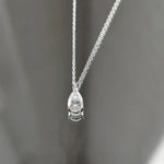 Collier Nova – Or blanc 14 carats – Poire 1 carat diamelys