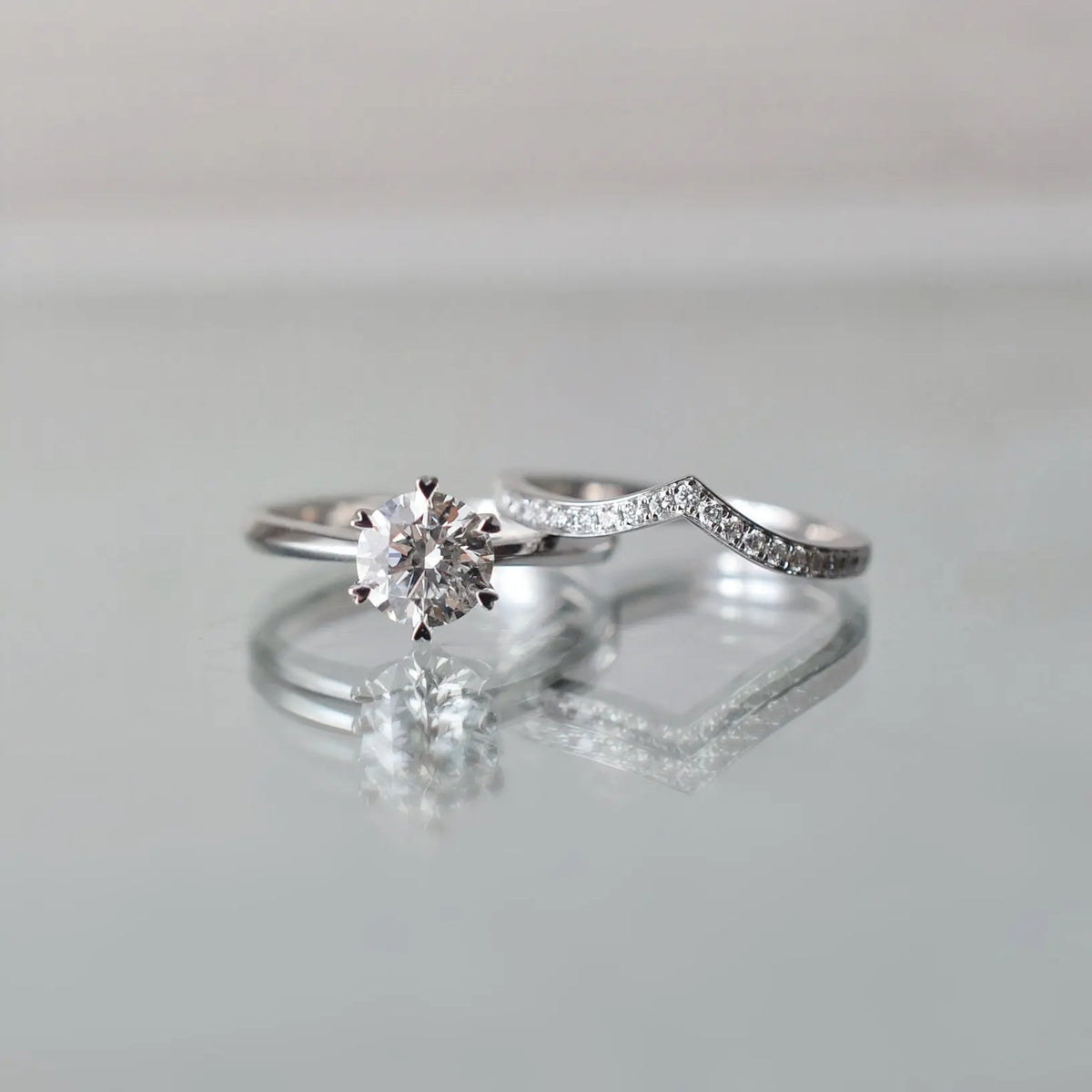 Bague de fiançailles Vega - Diamant de laboratoire - 1,04 carats - Rond - Or blanc 18K - taille 52 diamelys