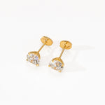 Boucles d’oreilles Alya - Or jaune 18 carats - Rond 0,5 carat (2 X) diamelys