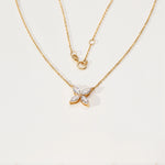Collier Fleur -  Diamant de laboratoire - Or jaune 14K diamelys