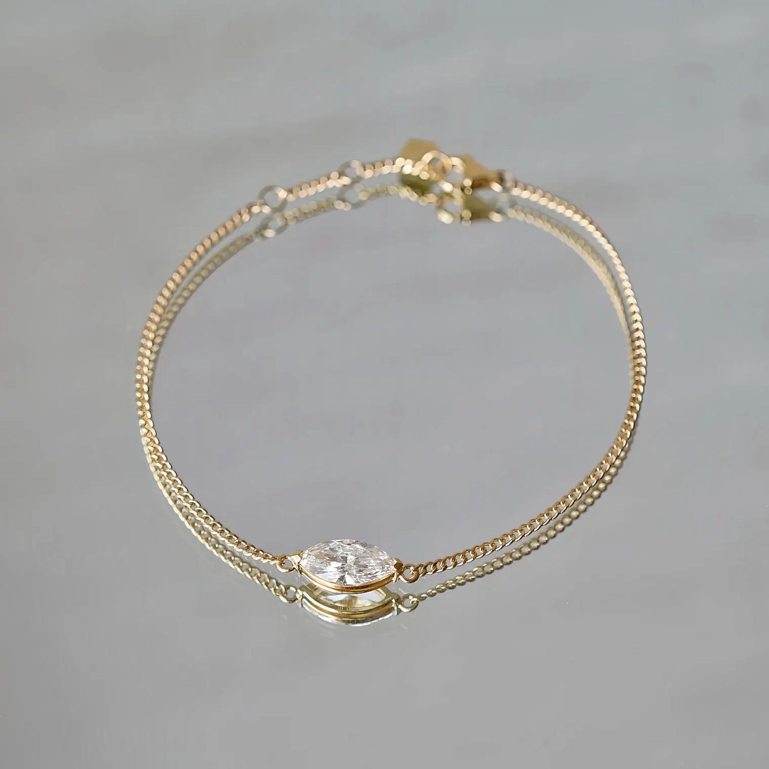Bracelet Flair - Diamant de laboratoire - 1.01 carats - Marquise  - Or jaune 18K Diamelys
