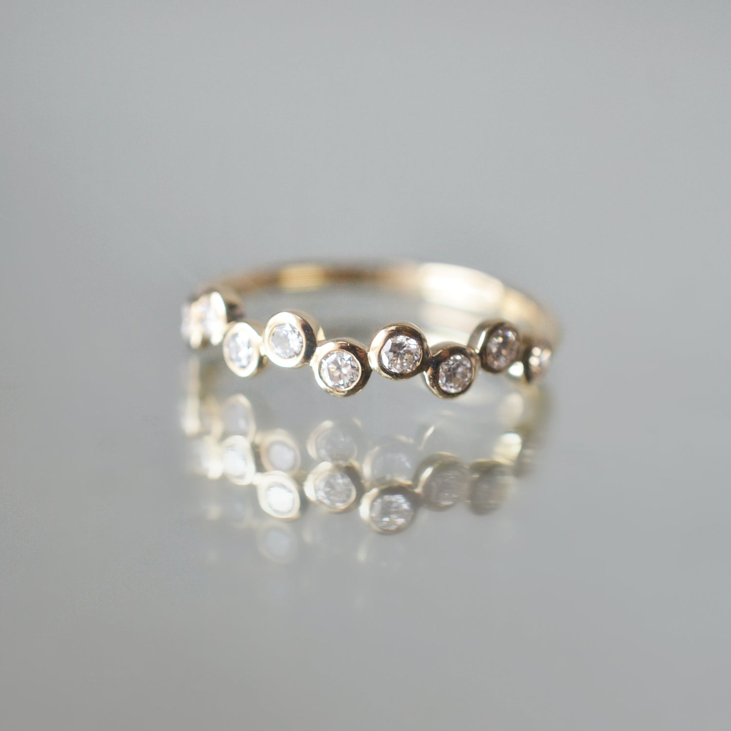 Alliance Lueur- Diamants de laboratoire - Or jaune 14 carats - Rond 0.32 carats - taille 52