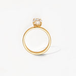 Bague de fiançailles Solea - Diamant de laboratoire - 2,42 carats - Ovale - Or jeune 18K- taille 52 diamelys