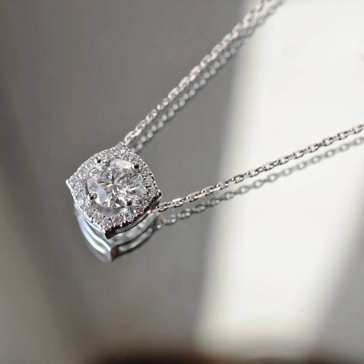 Collier Mira - Diamant de laboratoire - 1 carat - Rond - Or blanc 14K diamelys