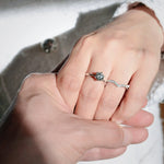 Bague de fiançailles Vega - Diamant de laboratoire - 1,04 carats - Rond - Or blanc 18K - taille 52 diamelys