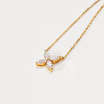 Collier Fleur -  Diamant de laboratoire - Or jaune 14K diamelys