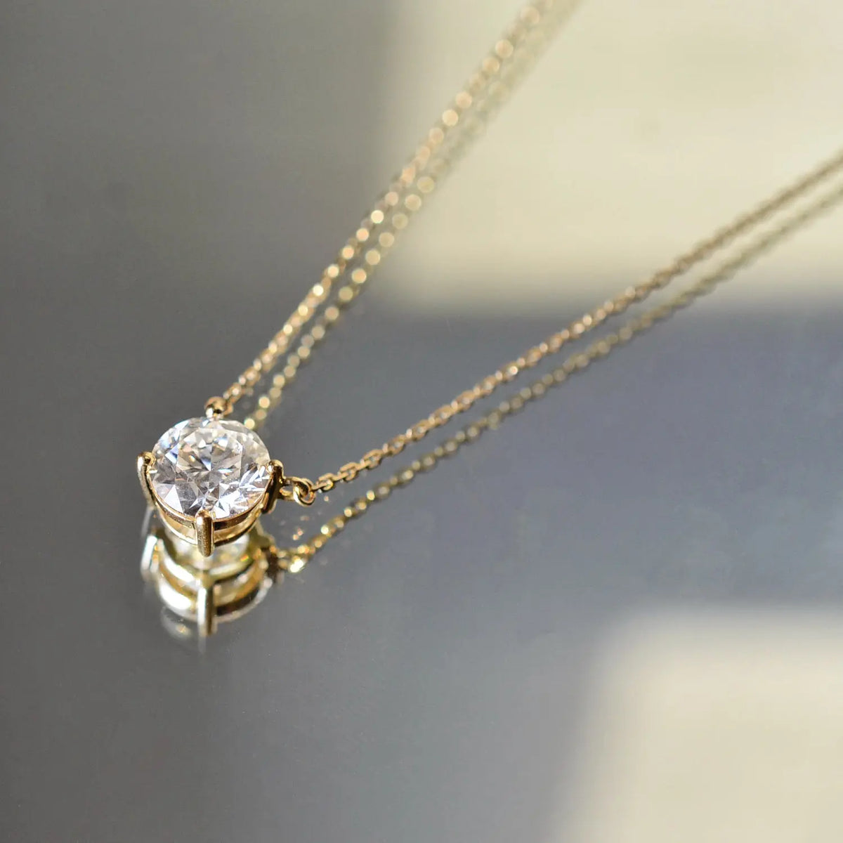 Collier Alya – Diamant de laboratoire -1 carat - Rond - Or jaune 18K diamelys