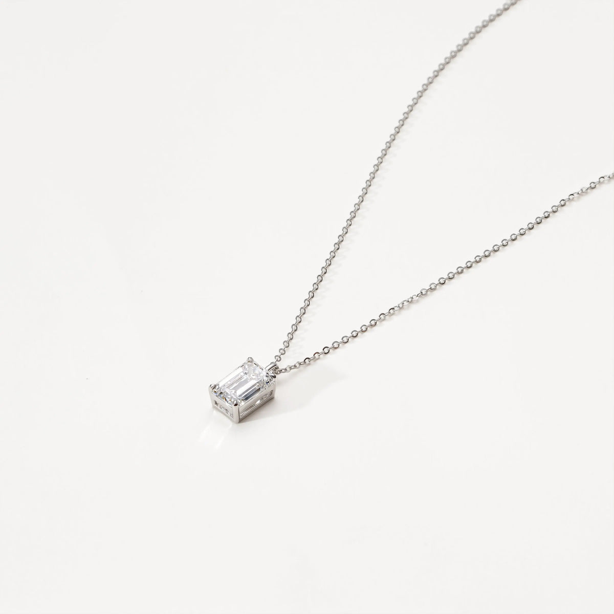 Collier Lune ll – Diamant de laboratoire - 2,1 carats - Émeraude - Or blanc 18K diamelys