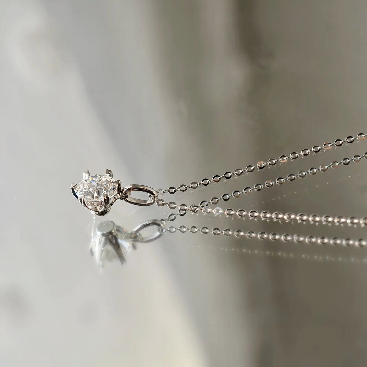 Collier Vega – Diamant de laboratoire - 1,01 carats - Rond - Or blanc 14K diamelys