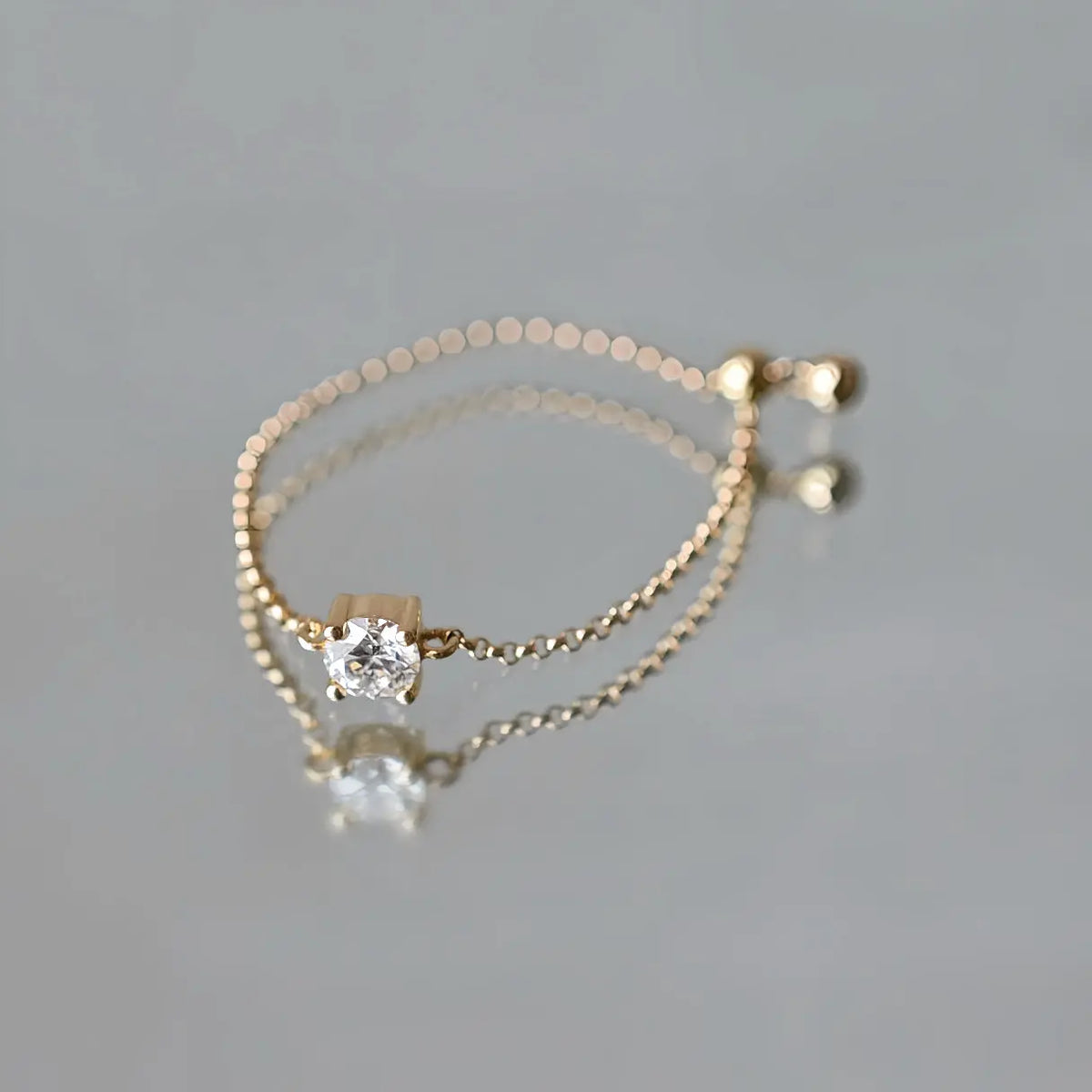 Bague Alya – Or jaune 14 carats – Rond 0,3 carat diamelys