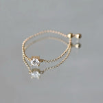 Bague Alya – Or jaune 14 carats – Rond 0,3 carat diamelys