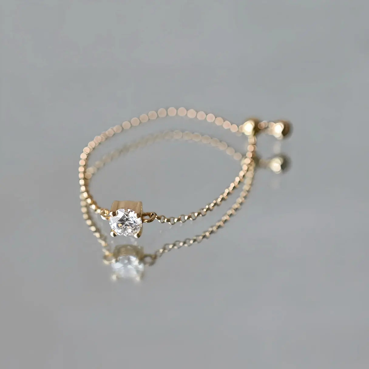 Bague Alya – Or jaune 14 carats – Rond 0,3 carat diamelys