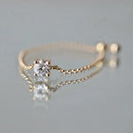 Bague Alya – Or jaune 14 carats – Rond 0,3 carat diamelys