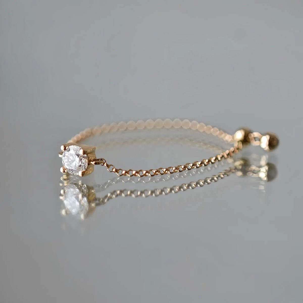 Bague Alya – Or jaune 14 carats – Rond 0,3 carat diamelys