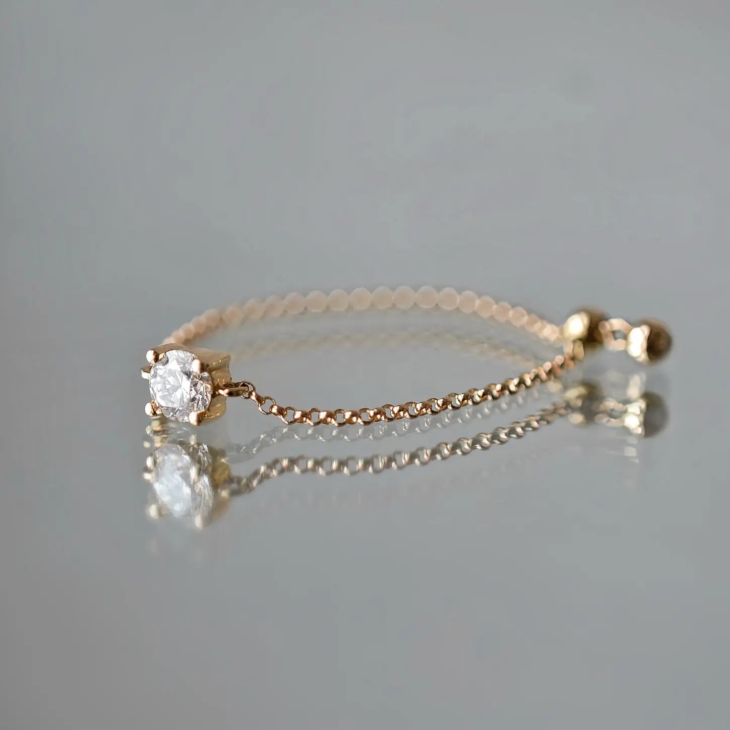 Bague Alya – Or jaune 14 carats – Rond 0,3 carat diamelys