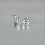 Boucles d'oreiller Lune I - Diamant de laboratoire - 0,52 carat (2 X) - Émeraude -Or blanc 18K diamelys