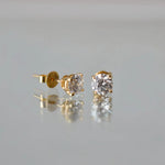 Boucles d’oreilles Alia– Diamant de laboratoire - 0,55 carat (2 X) -Rond - Or jaune 18K diamelys